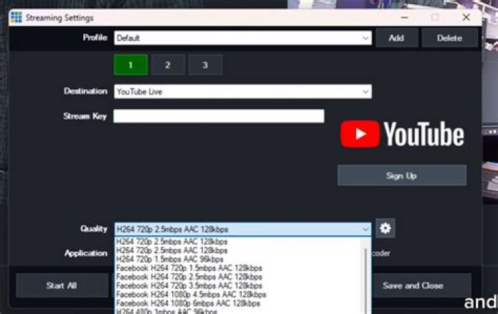 Recommended streaming settings for smooth playback