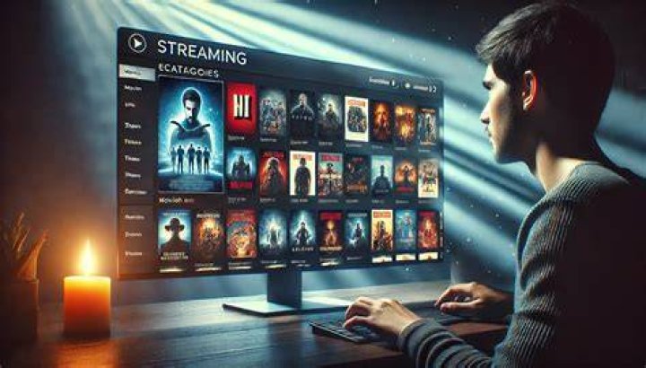 Free online movie streaming platform concept