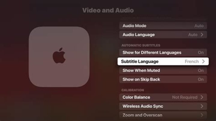 Preferences menu for playback quality and subtitles