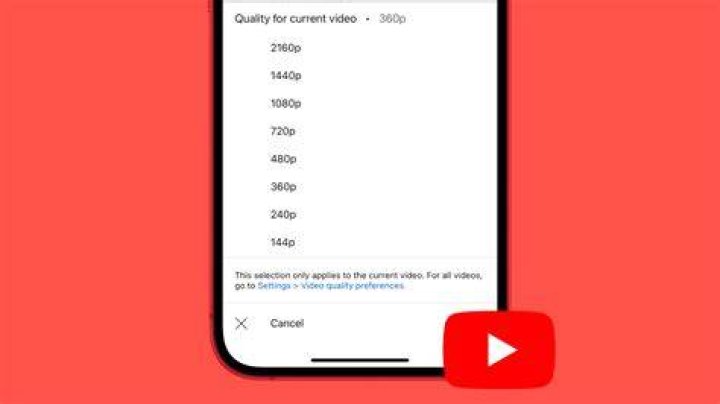 Video quality controls showing auto and manual quality options